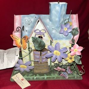 Butterfly garden tealight candle holder